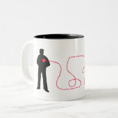 Mijn hart behoort tot een Coastie Tweekleurige Koffiemok (Voorkant links)