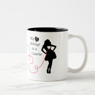 Mijn hart behoort tot een Coastie Tweekleurige Koffiemok