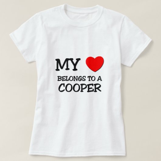 Mijn hart behoort tot een COOPER T-shirt (Design voorkant)