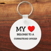 Mijn hart behoort tot een CORRECTIEBUREAU Sleutelhanger (Voorkant)