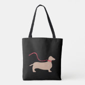 Mijn hart behoort tot een dachshund tote bag (Achterkant)