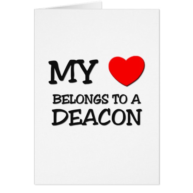 Mijn hart behoort tot een DEACON (Voorkant)