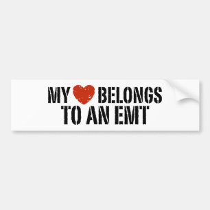 Mijn hart behoort tot een EMT Bumpersticker