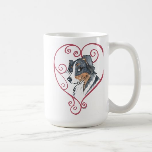 Mijn hart behoort tot een Engelse Shepherd Koffiemok (Rechts)