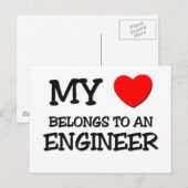 Mijn hart behoort tot een ENGINEER Briefkaart (Voorkant / Achterkant)
