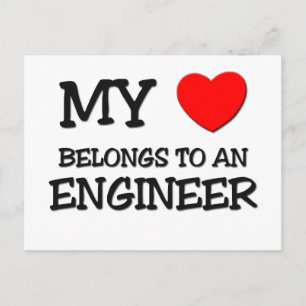 Mijn hart behoort tot een ENGINEER Briefkaart