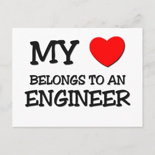 Mijn hart behoort tot een ENGINEER Briefkaart (Voorkant)