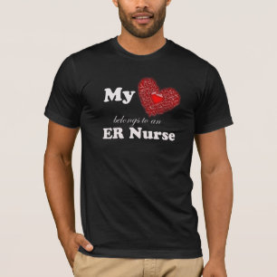 Mijn hart behoort tot een ER verpleegster T-shirt