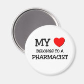Mijn hart behoort tot een FARMACIST Magneet (Voorkant / Achterkant)