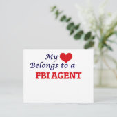 Mijn hart behoort tot een Fbi Agent Briefkaart (Staand voorkant)