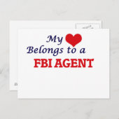 Mijn hart behoort tot een Fbi Agent Briefkaart (Voorkant / Achterkant)