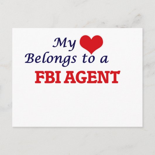 Mijn hart behoort tot een Fbi Agent Briefkaart (Voorkant)