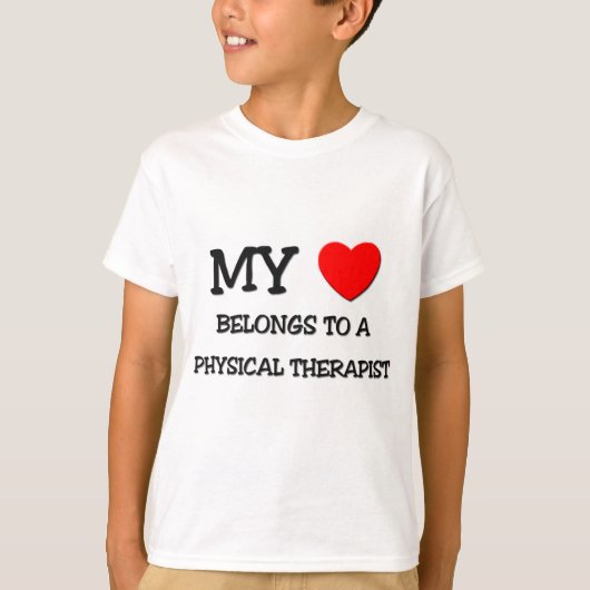 Mijn hart behoort tot een fysiologische THERAPIST T-shirt (Voorkant)