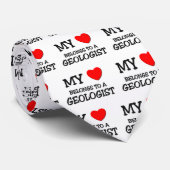 Mijn hart behoort tot een GEOLOGIST Stropdas (Opgerold)