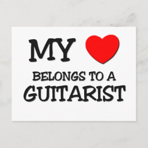Mijn hart behoort tot een GUITARIST Briefkaart