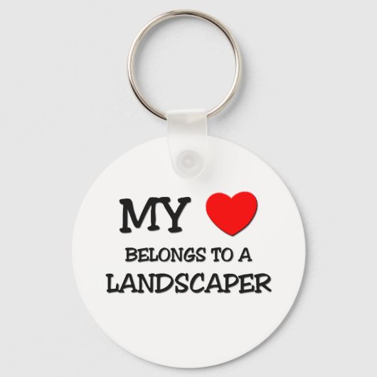 Mijn hart behoort tot een LANDSCAPER Sleutelhanger (Voorkant)