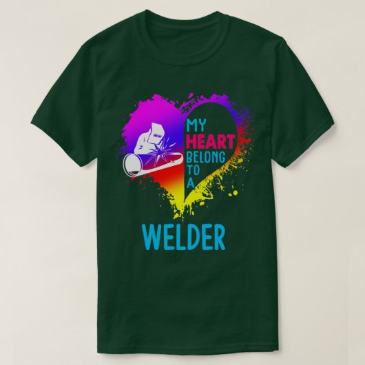 Mijn hart behoort tot een lasser t-shirt (Design voorkant)