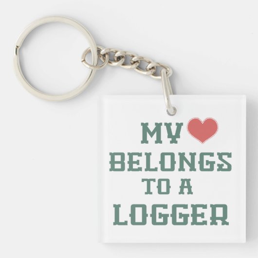 Mijn hart behoort tot een Logger Sleutelhanger (voorkant)