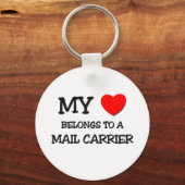 Mijn hart behoort tot een MAIL CARRIER Sleutelhanger (Voorkant)