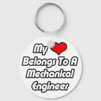 Mijn hart behoort tot een mechanische ingenieur sleutelhanger