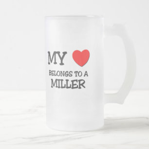 Mijn hart behoort tot een MILLER Matglas Bierpul