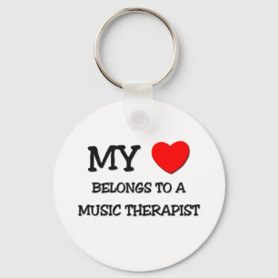 Mijn hart behoort tot een MUZIEK THERAPIST Sleutelhanger