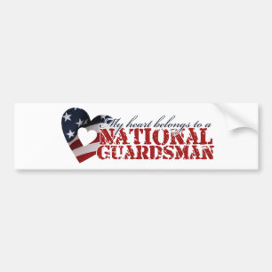 Mijn hart behoort tot een nationale garde bumpersticker