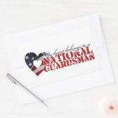Mijn hart behoort tot een nationale garde rechthoekige sticker (Envelop)