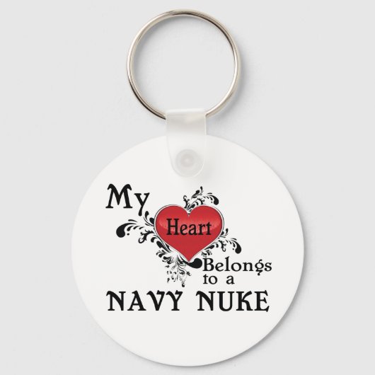 Mijn hart behoort tot een Navy Nuke Sleutelhanger (Voorkant)