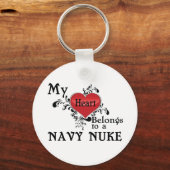 Mijn hart behoort tot een Navy Nuke Sleutelhanger (Voorkant)