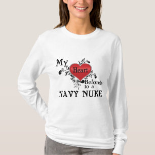 Mijn hart behoort tot een Navy Nuke T-shirt