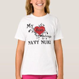 Mijn hart behoort tot een Navy Nuke T-shirt
