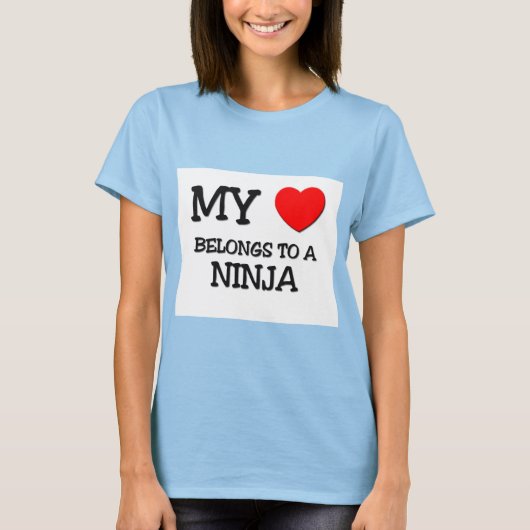 Mijn hart behoort tot een NINJA T-shirt (Voorkant)