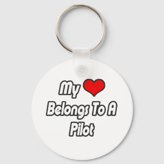 Mijn hart behoort tot een piloot sleutelhanger