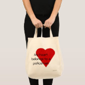 Mijn hart behoort tot een politieagent Bag Tote Bag (Voorkant (product))