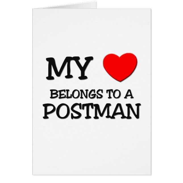 Mijn hart behoort tot een POSTMAN (Voorkant)