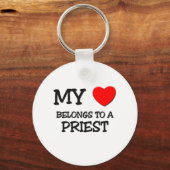 Mijn hart behoort tot een PRIEST Sleutelhanger (Voorkant)