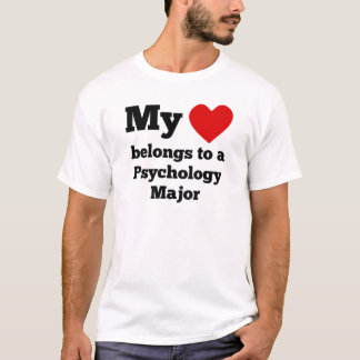 Mijn hart behoort tot een psychologie-majoor t-shirt
