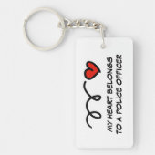 Mijn hart behoort tot een romantisch geschenk van  sleutelhanger (Voorkant)