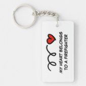 Mijn hart behoort tot een romantisch geschenk voor sleutelhanger (Voorkant)