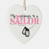 Mijn hart behoort tot een Sailor Keramisch Ornament (Rechts)