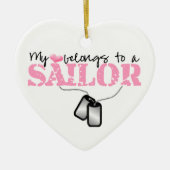 Mijn hart behoort tot een Sailor Keramisch Ornament (Voorkant)