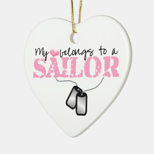 Mijn hart behoort tot een Sailor Keramisch Ornament (Links)