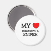 Mijn hart behoort tot een SNIPER Magneet (Voorkant / Achterkant)