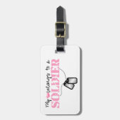 Mijn hart behoort tot een soldaat bagagelabel (Voorkant verticaal)