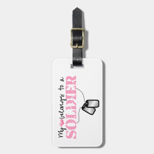 Mijn hart behoort tot een soldaat bagagelabel (Voorkant verticaal)