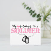 Mijn hart behoort tot een soldaat briefkaart (Staand voorkant)
