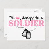 Mijn hart behoort tot een soldaat briefkaart (Voorkant / Achterkant)