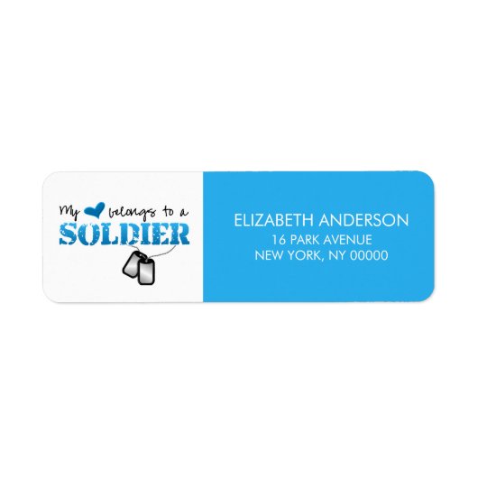 Mijn hart behoort tot een soldaat etiket (Voorkant)