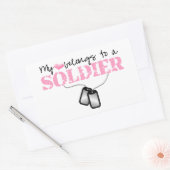 Mijn hart behoort tot een soldaat rechthoekige sticker (Envelop)